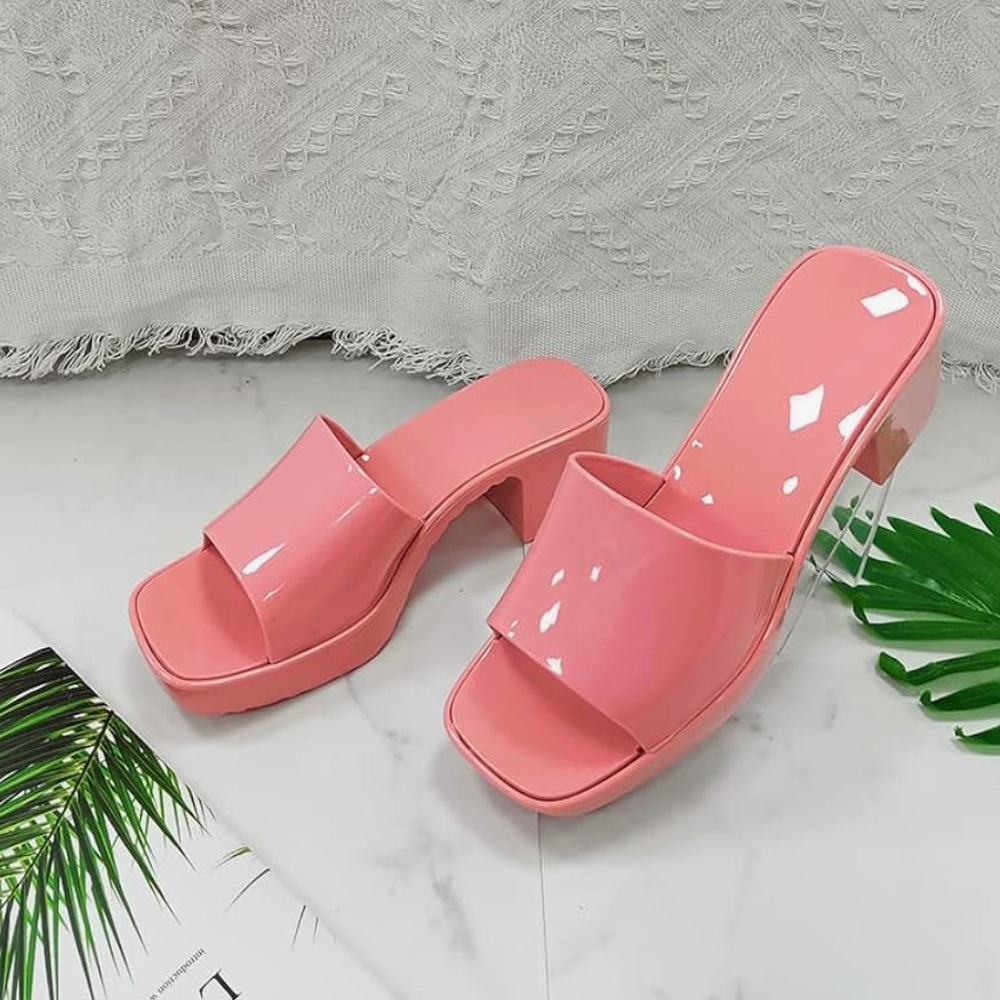 Fun Pink Jelly Women's Heels